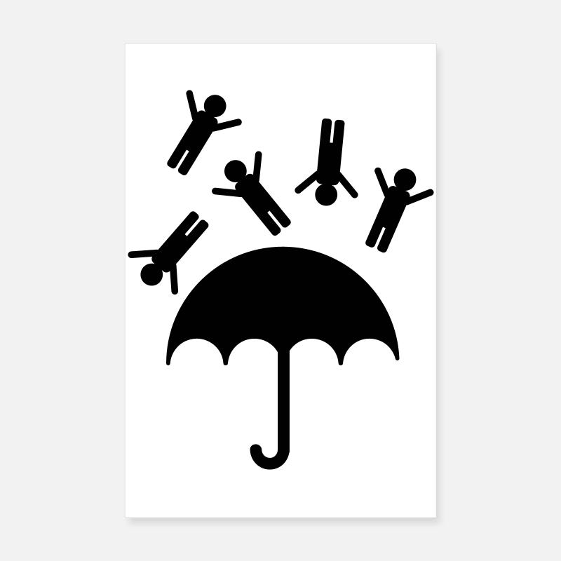 Regende Männer Poster 20x30 cm