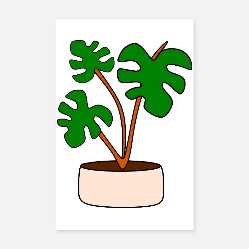 fleur verte fleur fleurs vertes cadeau plante Poster 20 x 30 cm