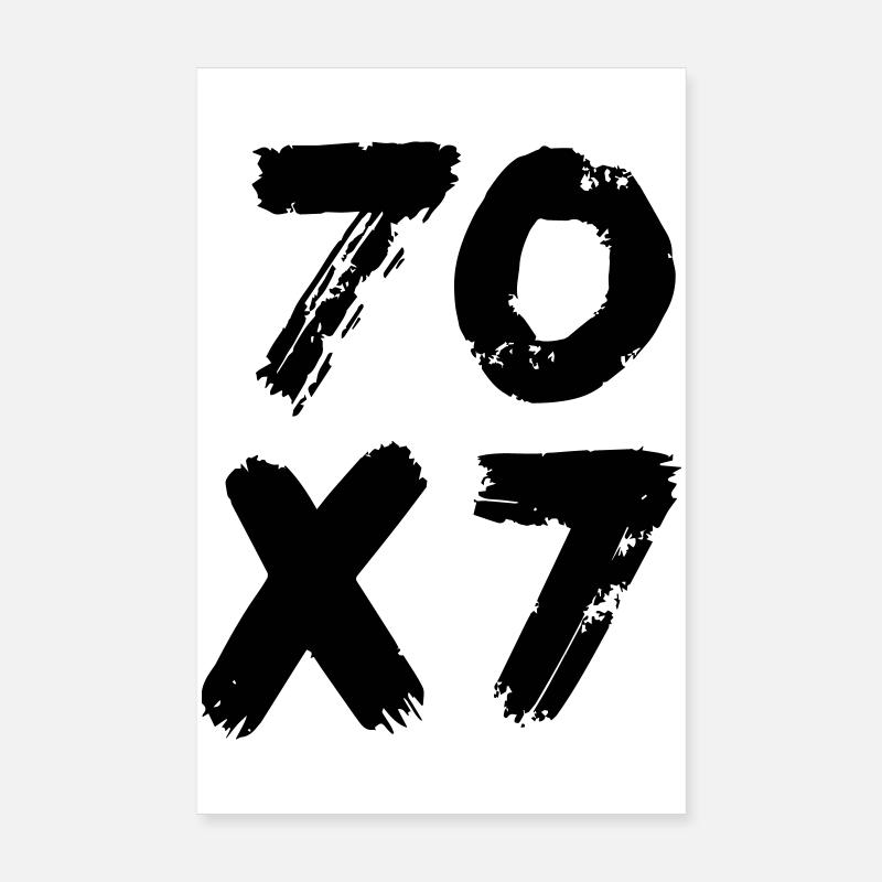 70x7: Unendliche Vergebung - Matthäus-Evangelium Poster 20x30 cm