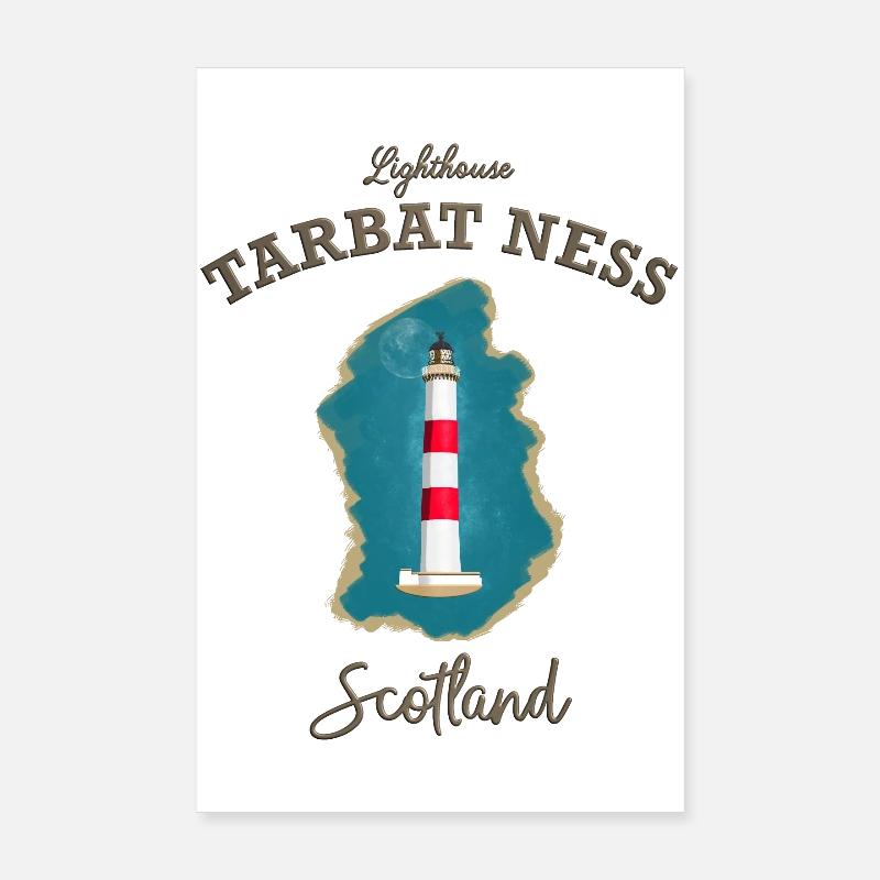 Scotland ,Lighthouse, Tarbat Ness, North Sea Poster 8" x 12" (20x30 cm)