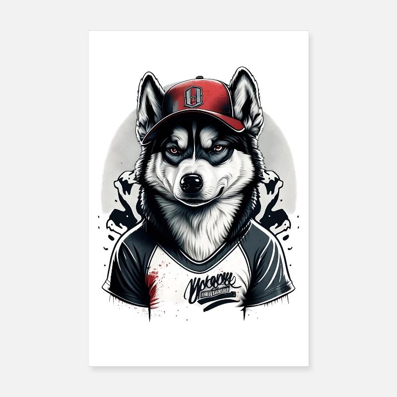 huskies baseball Poster 20 x 30 cm