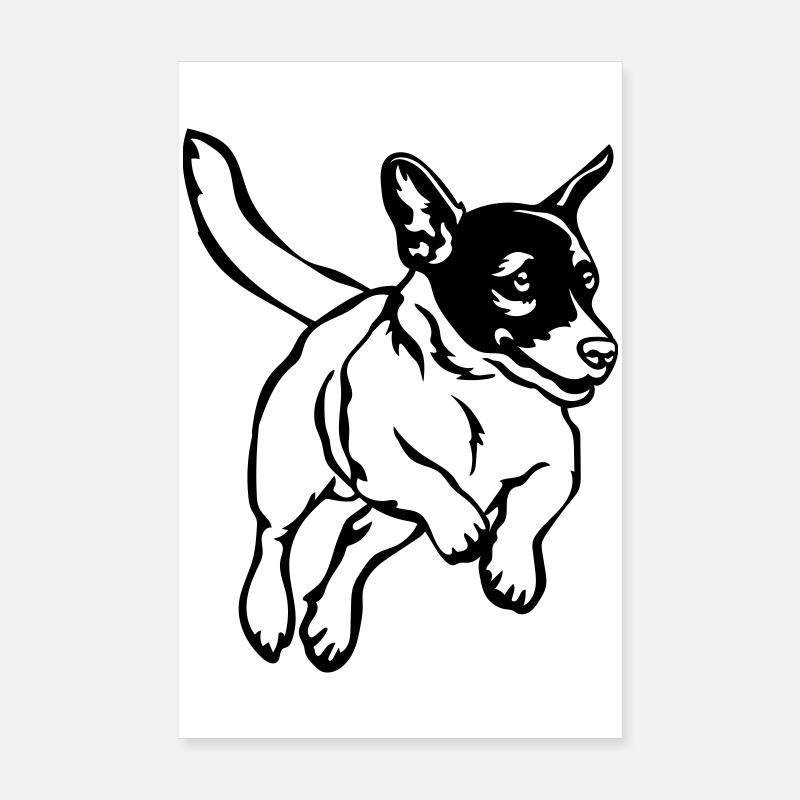 Jack Russell Terrier Poster 8" x 12" (20x30 cm)