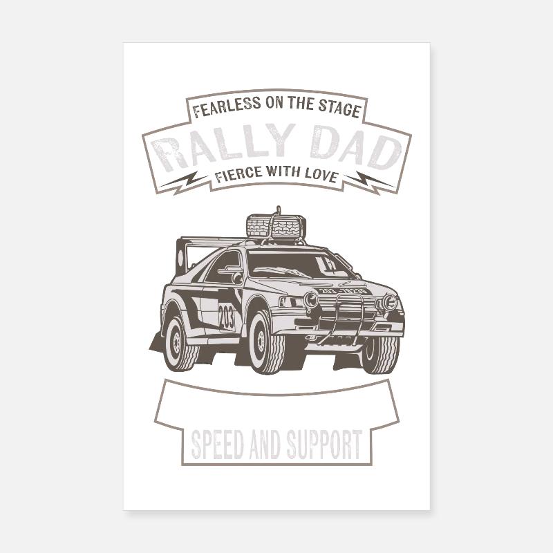 Papa de rallye maître de la vitesse Poster 20 x 30 cm