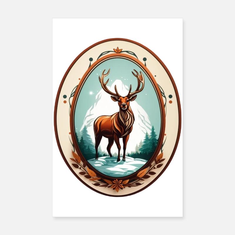 Rentier Poster 20x30 cm