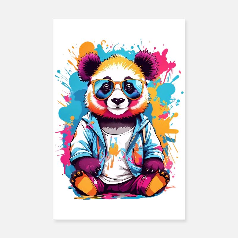 Panda Ours Poster 20 x 30 cm
