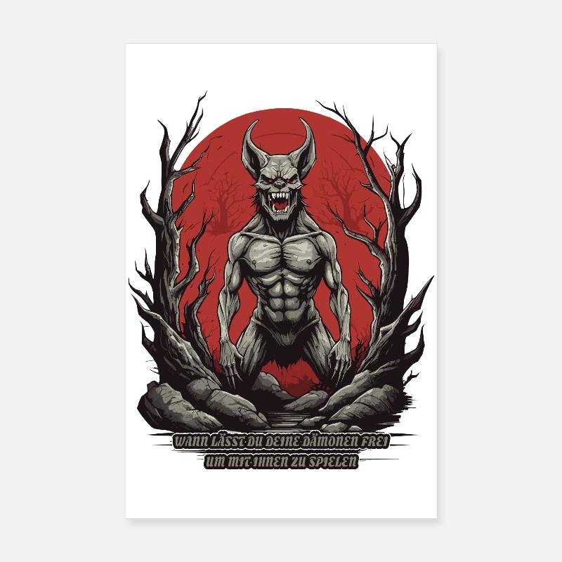 Hell Demon Poster 8" x 12" (20x30 cm)
