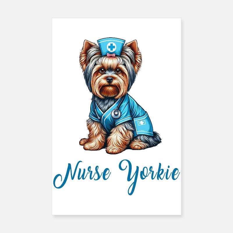 Yorkshire Terrier Krankenschwester Poster 20x30 cm