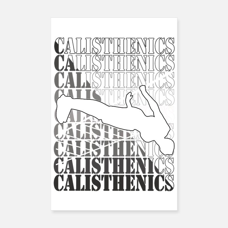 Calisthenics Pattern – Street Workout Design Poster 20x30 cm