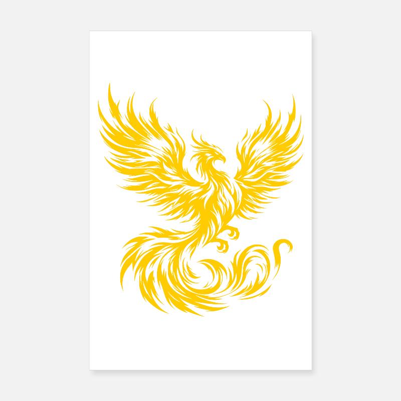 Fire Phoenix Poster 8" x 12" (20x30 cm)