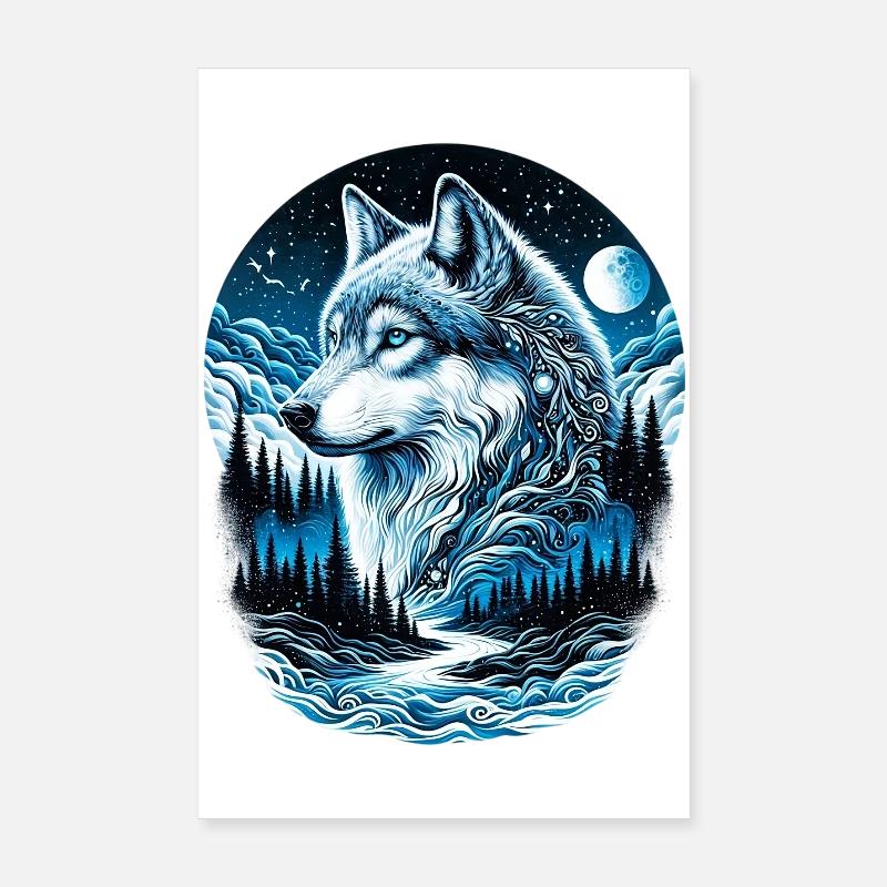 Wolf Poster 20x30 cm