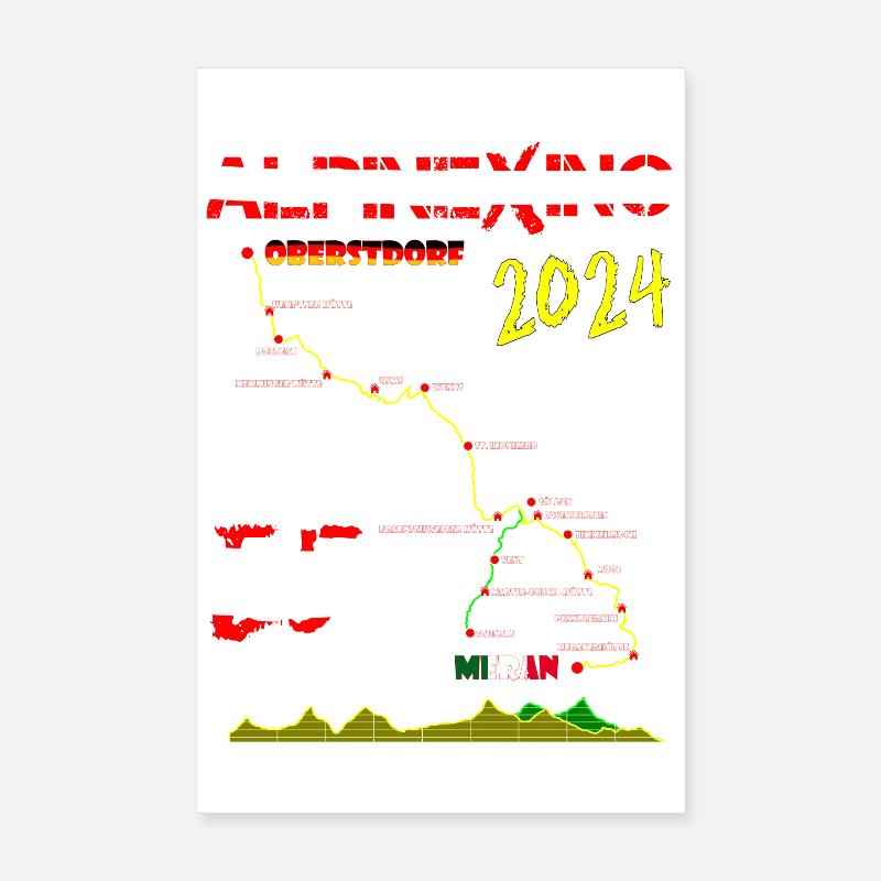 E5 Oberstdorf Meran 2024 Poster 20x30 cm