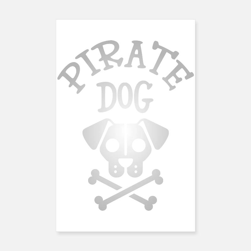 Pirate Dog Skull Poster 8" x 12" (20x30 cm)