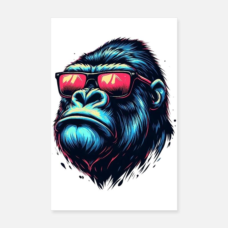 Gorilla Poster 20x30 cm