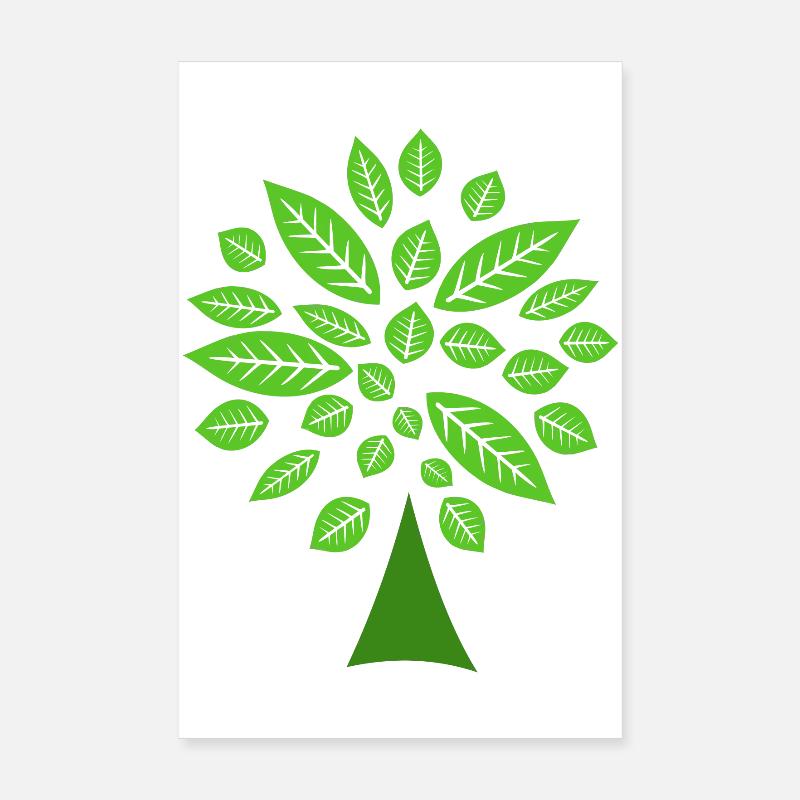 Arbre vert Poster 20 x 30 cm