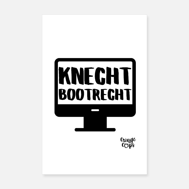 Knecht Bootrecht - Poster 20x30 cm - Weiß