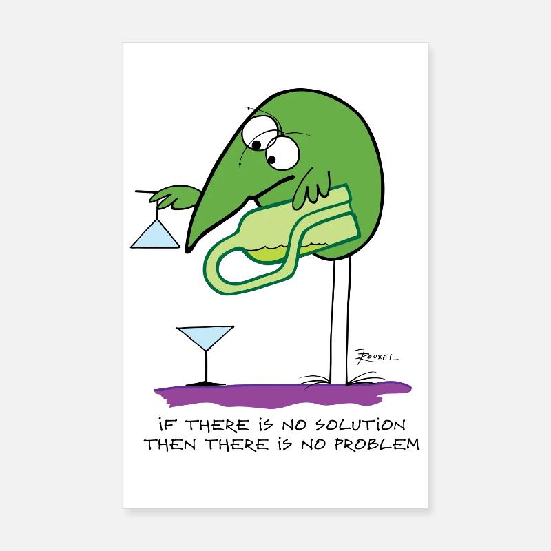 If there is no solution... (English version) Poster 8" x 12" (20x30 cm)
