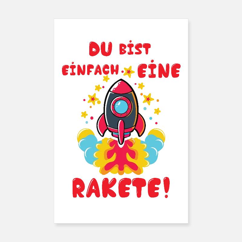 Rakete Poster 20x30 cm