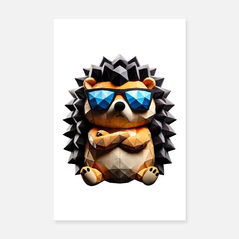 Cool Hedgehog Poster 8" x 12" (20x30 cm)