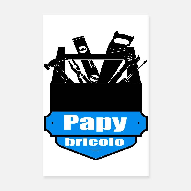 Papy bricolo Poster 20 x 30 cm