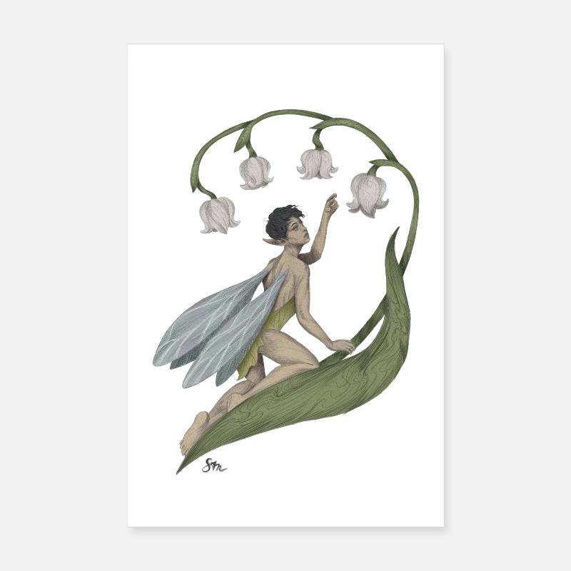 Pixie mit Maiglöckchen Poster 20x30 cm