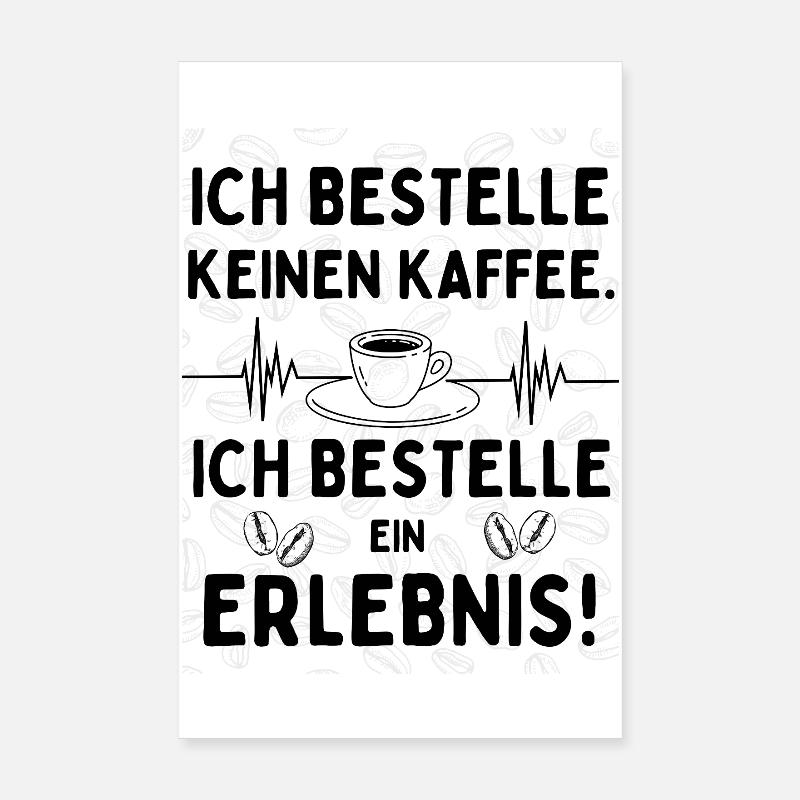 Le café est une expérience – Kaffeekultur Design Poster 20 x 30 cm