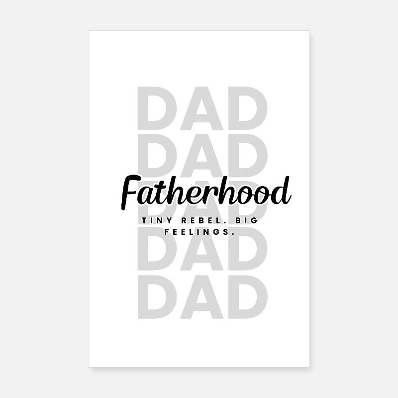 Paternité – Petit Rebelle, Papa Émotionnel Conception Poster 20 x 30 cm
