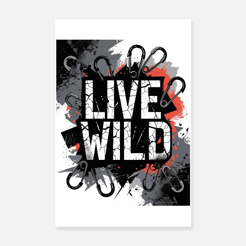 Conception de graffitis sauvages en direct Poster 20 x 30 cm