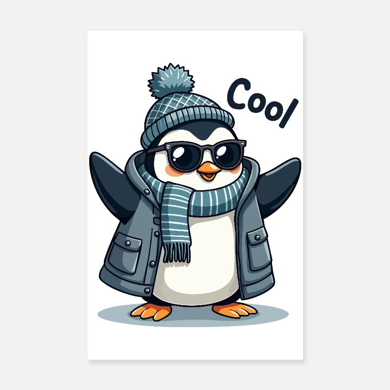 Coolguin - le pingouin cool Poster 20 x 30 cm
