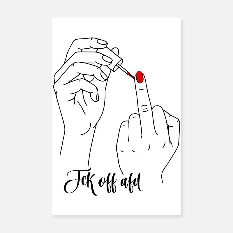Pointer du doigt et montrer vos couleurs contre l’AFD Poster 20 x 30 cm