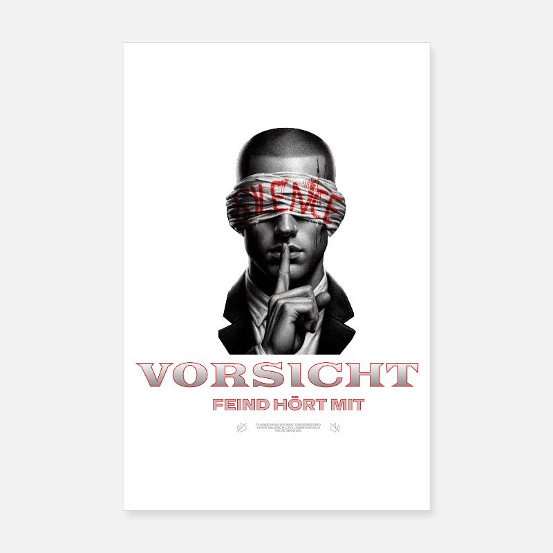 Witziges Schweigegelübde Poster 20x30 cm