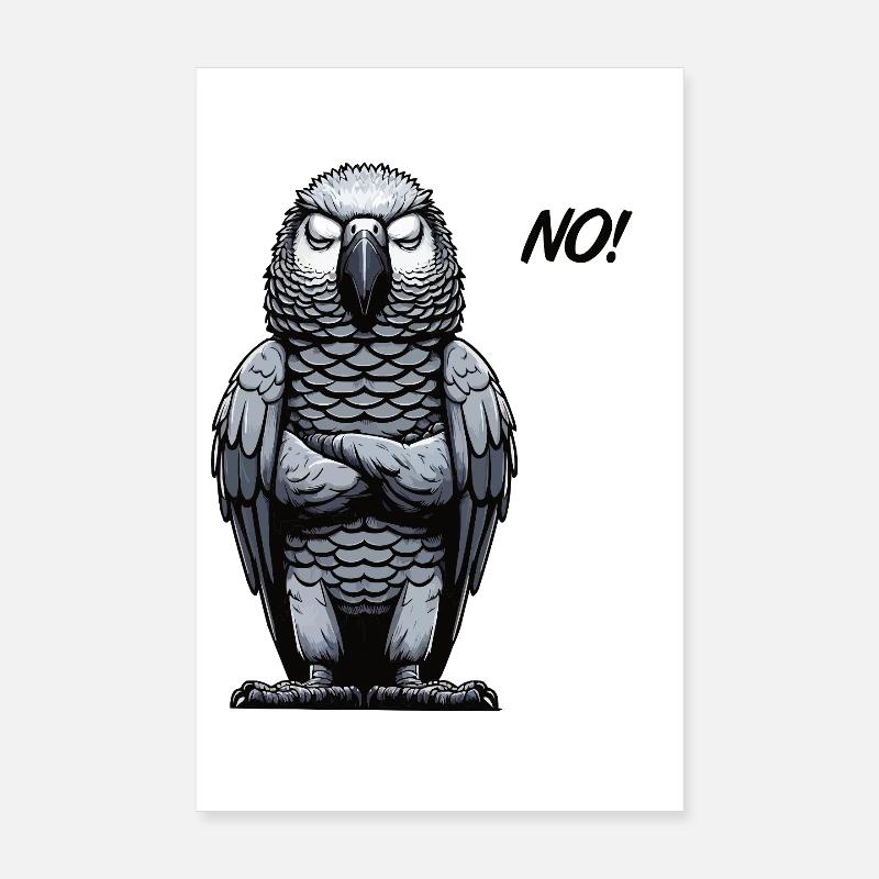 No African Grey Parrot Parrot Owner Parrots Poster 8" x 12" (20x30 cm)
