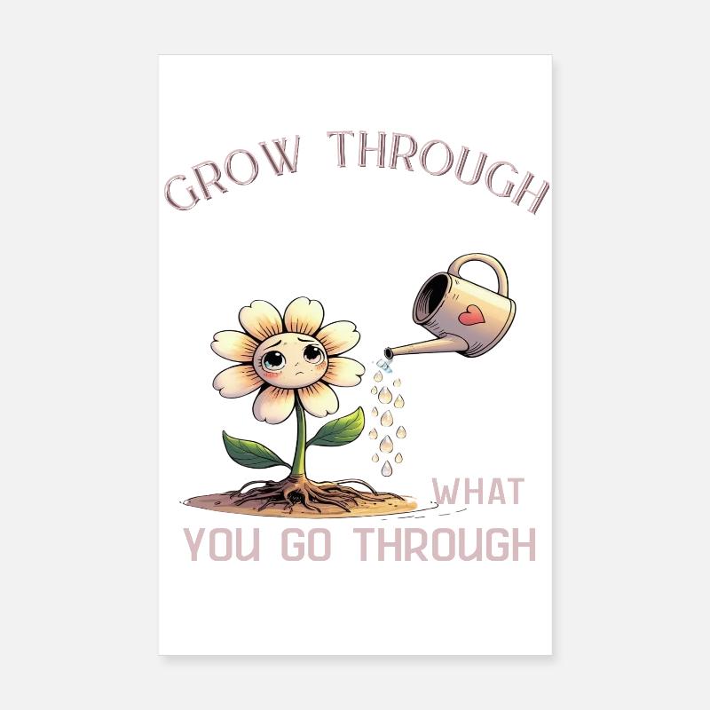 La force à travers les crises – le symbolisme des fleurs Poster 20 x 30 cm