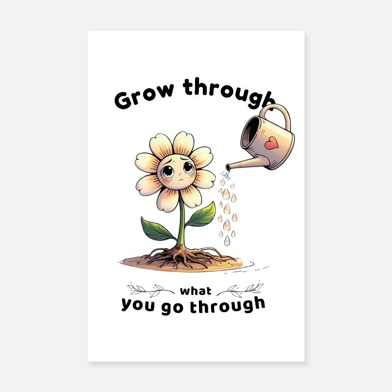Self-love grows with every tear Poster 8" x 12" (20x30 cm)