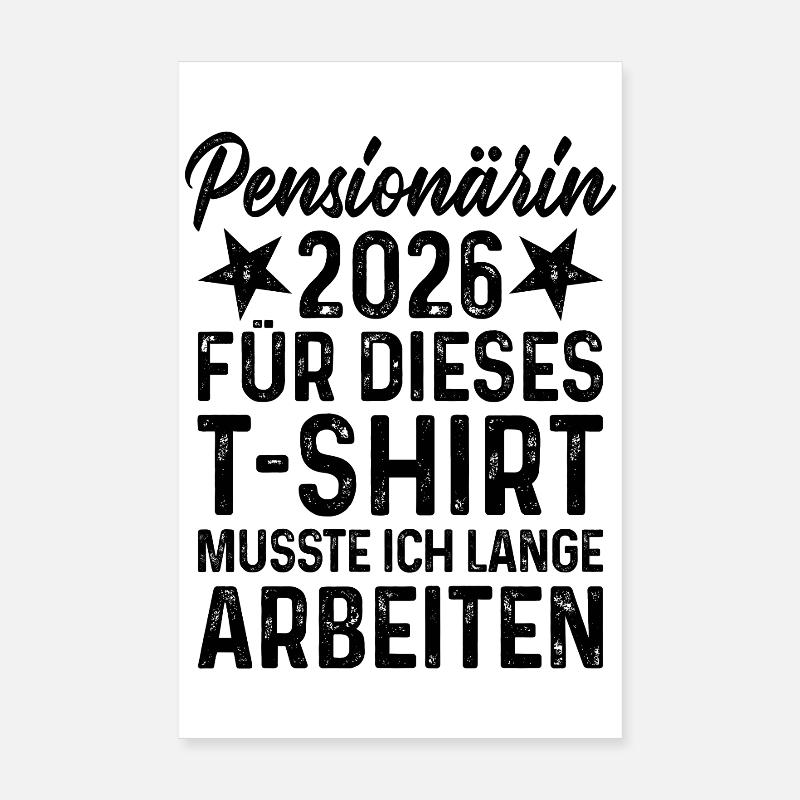 Retraité 2026 Poster 20 x 30 cm