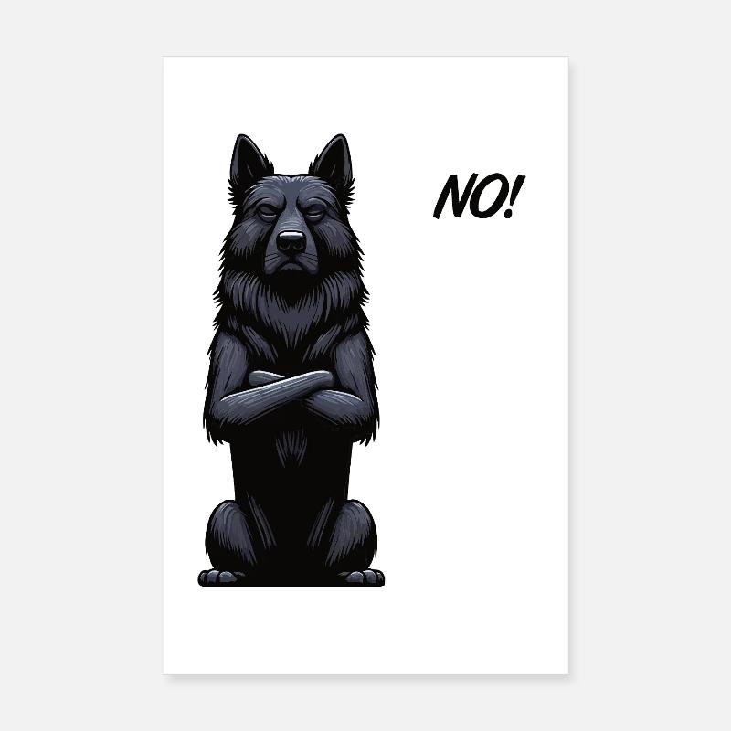 Pas de propriétaire de berger noir Poster 20 x 30 cm