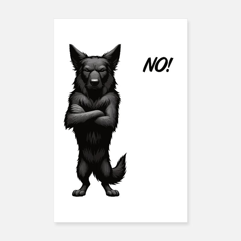 No Black Shepherd Shepherd Owner Poster 8" x 12" (20x30 cm)
