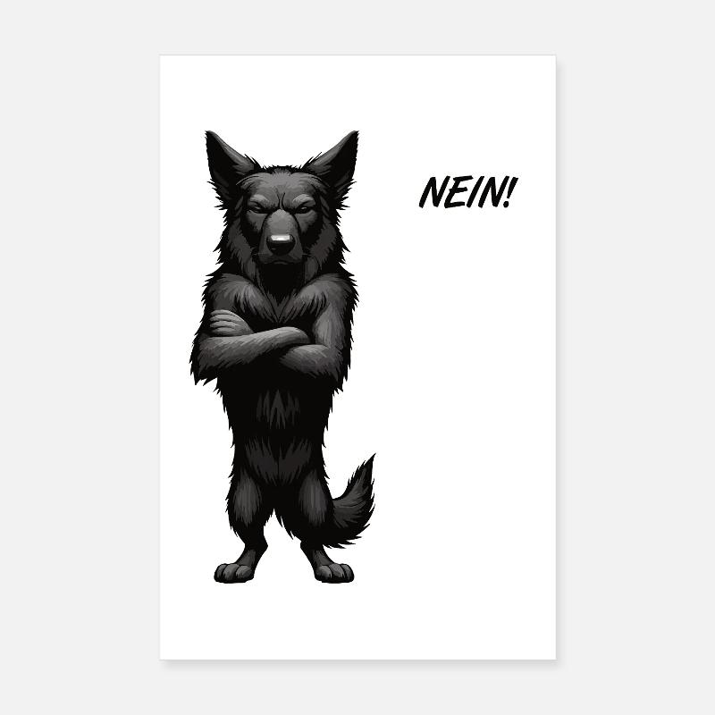 No Black Shepherd Shepherd Owner Poster 8" x 12" (20x30 cm)