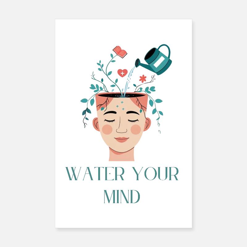 Conception créative de soins mentaux de l'eau Poster 20 x 30 cm