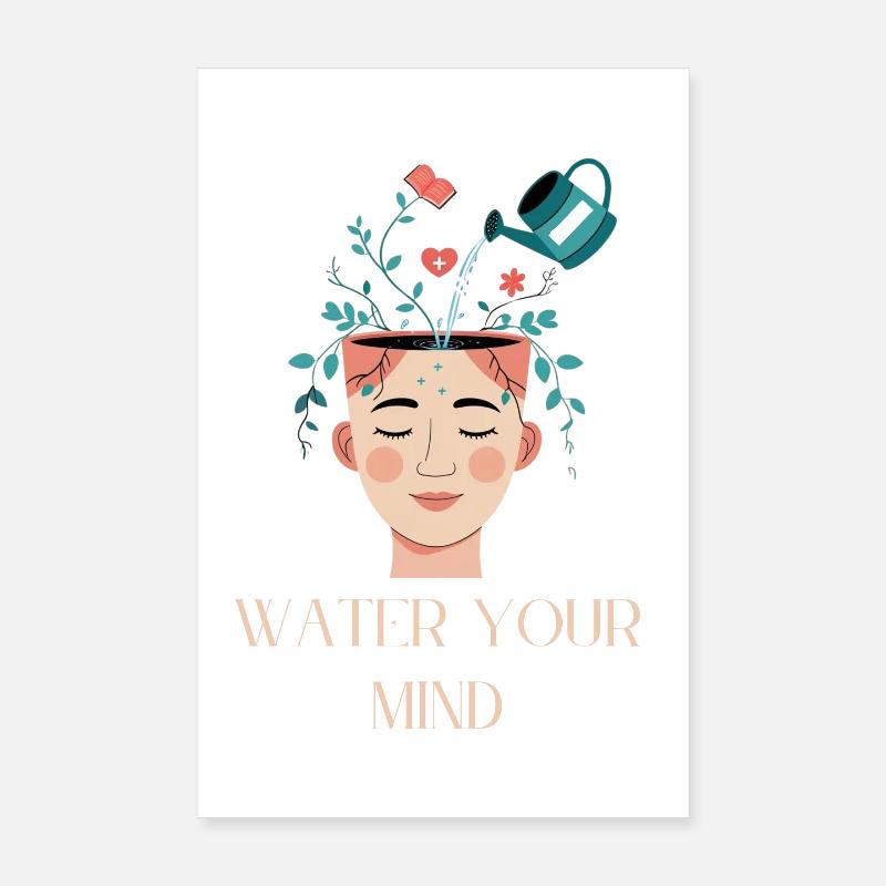 L'eau pour la conception de la mentalité des pensées Poster 20 x 30 cm