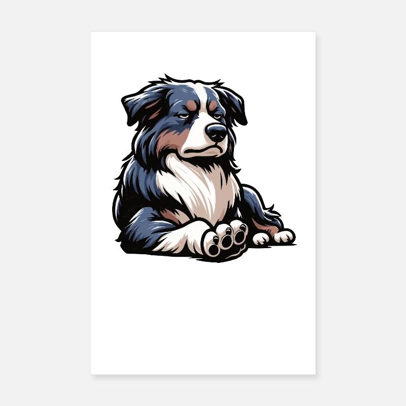 Talk To The Paw Australian Shepherd Aussie Aussies Poster 20x30 cm