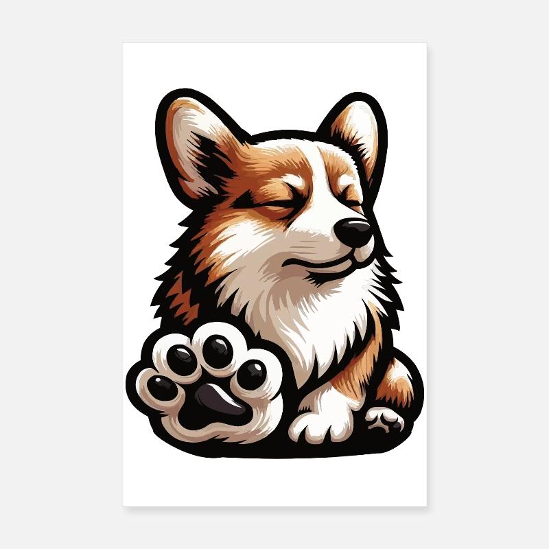 Corgi Corgis Welsh Corgi Propriétaires de Corgi Corgis Poster 20 x 30 cm