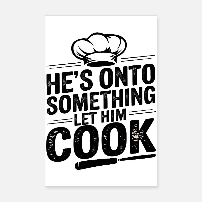 Citation de cuisinier maison, chef Poster 20 x 30 cm