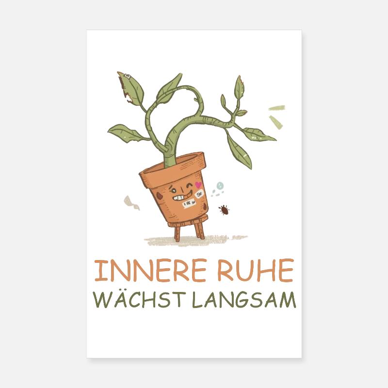 Innere Ruhe wächst langsam - Motivations Poster 20x30 cm
