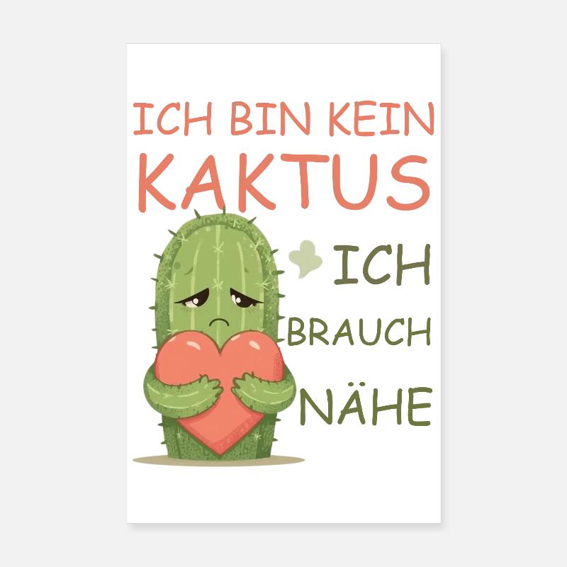 Cactus with a heart – proximity instead of spines Poster 8" x 12" (20x30 cm)