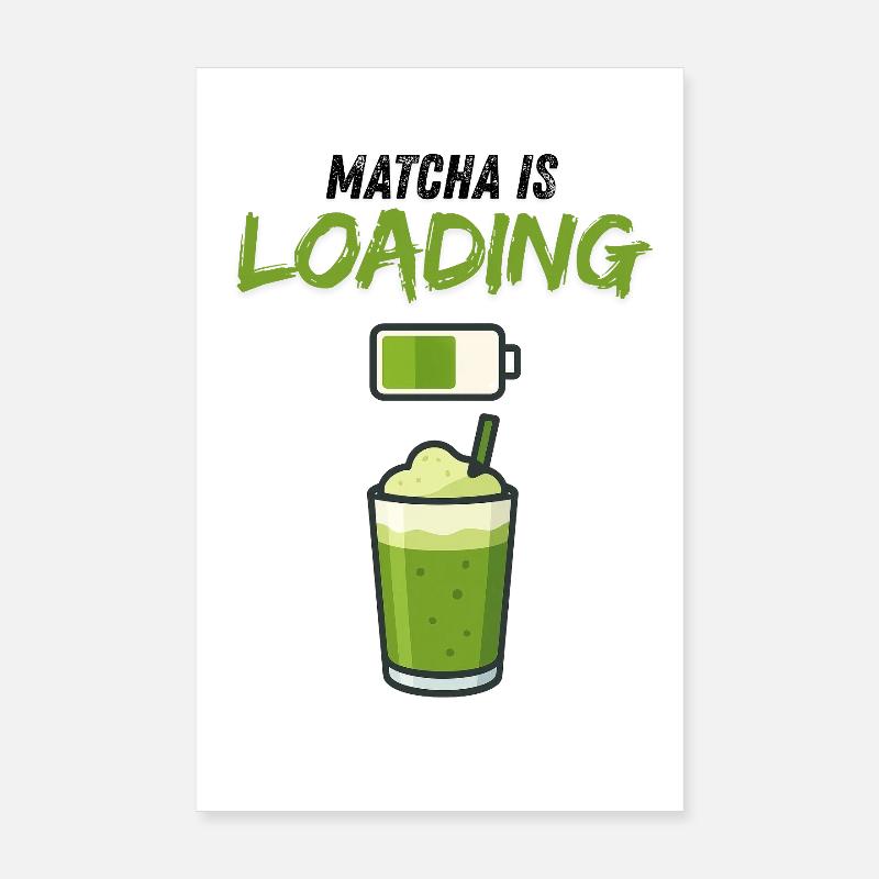 Smoothie vert Matcha Cup Mug Boissons Poster 20 x 30 cm