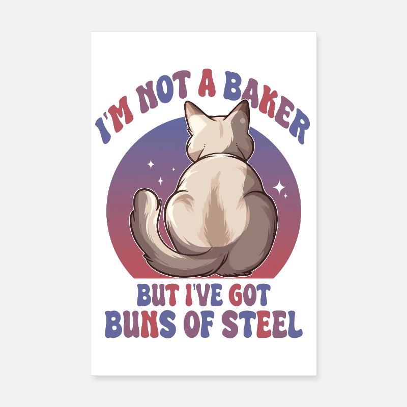 Chiignons de chat d’acier Poster 20 x 30 cm