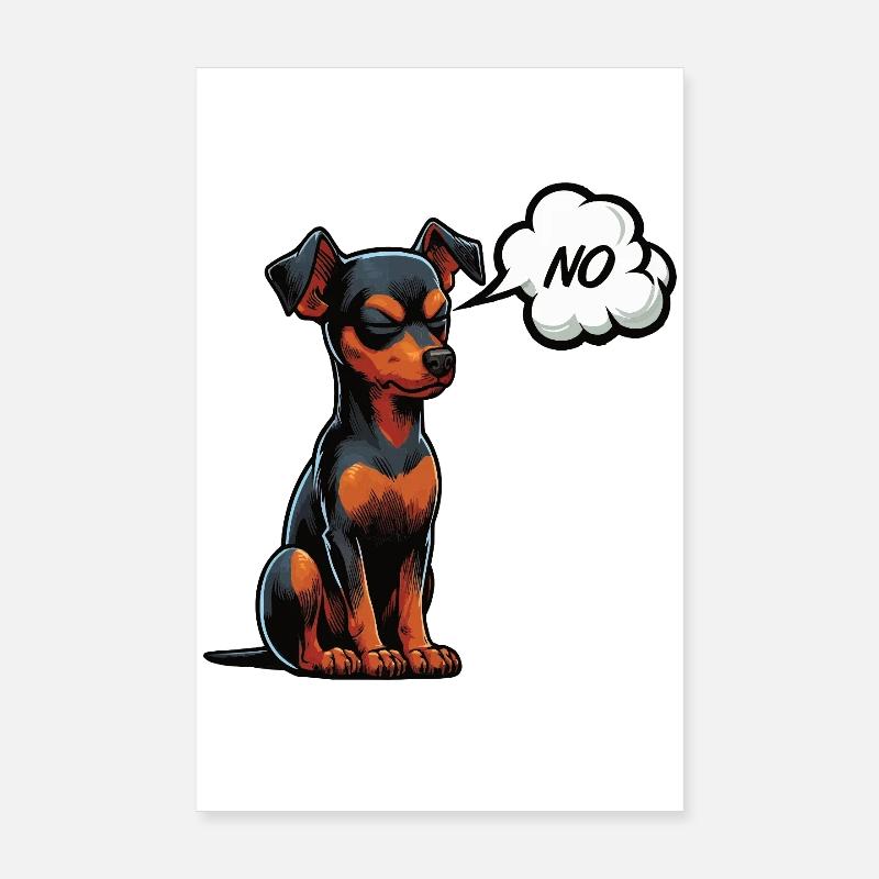 Pas de Pinscher miniature Pinscher Propriétaire de Pinscher Poster 20 x 30 cm