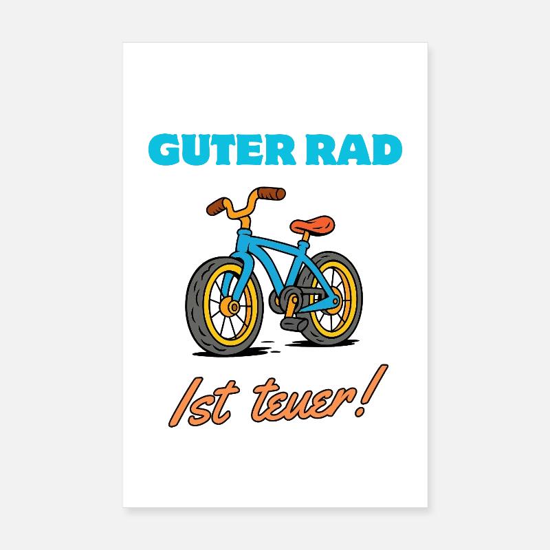 Bonne roue Dire cher Vélo Poster 20 x 30 cm