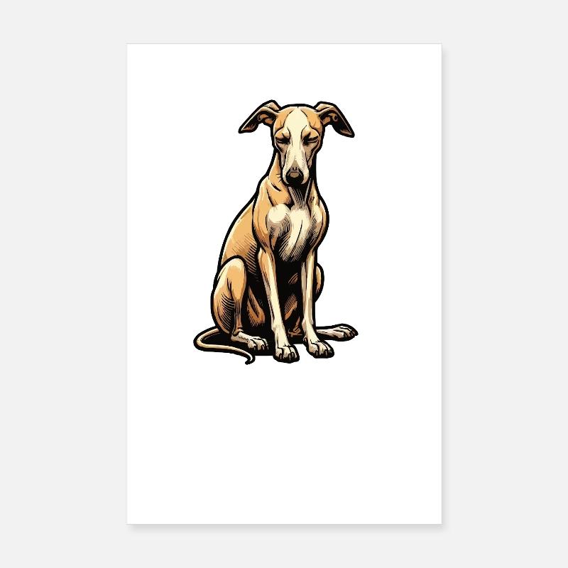 Talk to the paw Whippet Greyhound Whippets Poster 8" x 12" (20x30 cm)