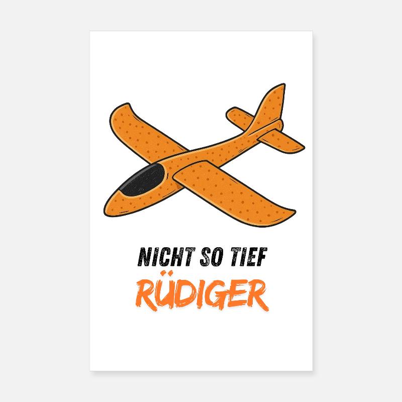 Not So Deep Rüdiger - Illustration d’avion Poster 20 x 30 cm